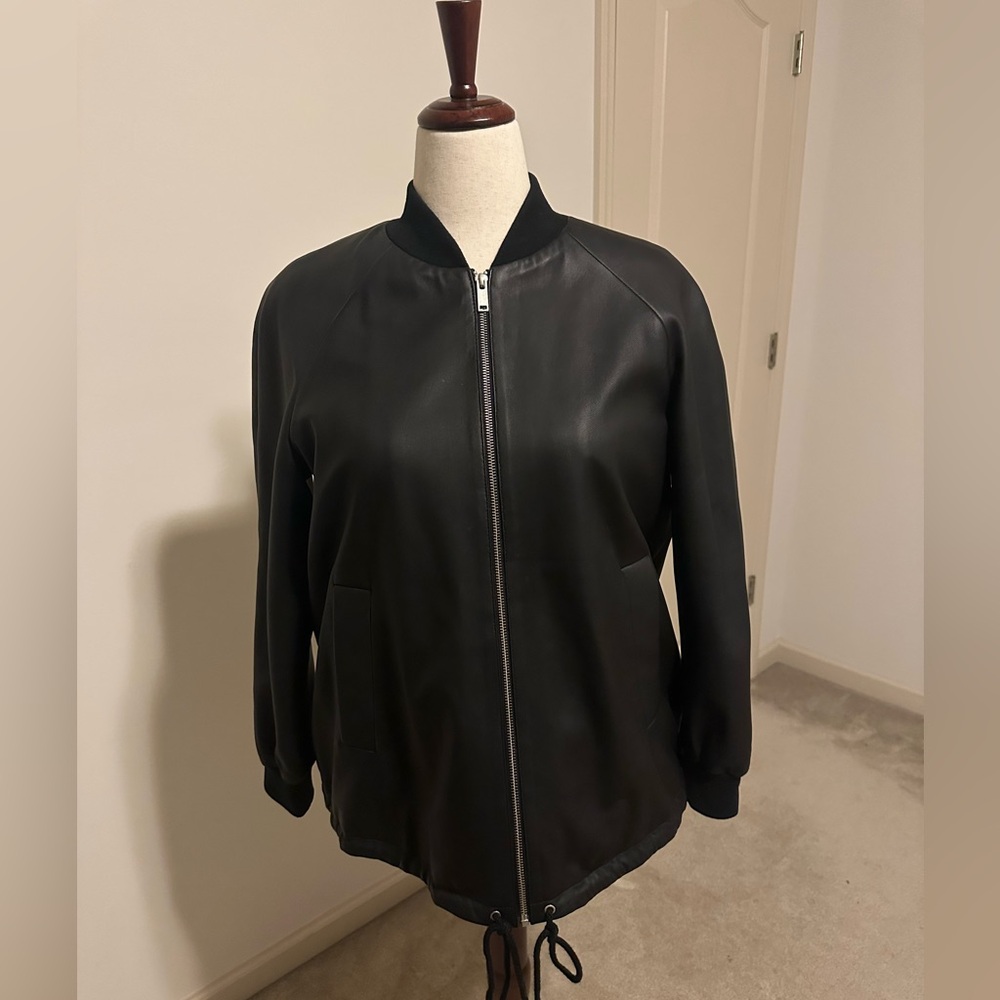 COS A-Line leather Jacket - Picture 3 of 12